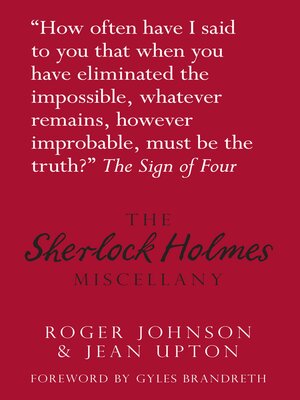 cover image of The Sherlock Holmes Miscellany